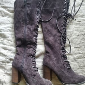 Suede Women's Lace up Boots